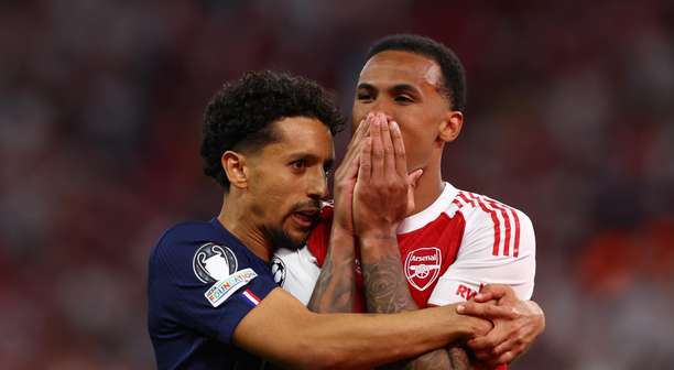 Companheiros na Seleção, Marquinhos consola Gabriel Magalhães por erro na final da Liga dos Campeões