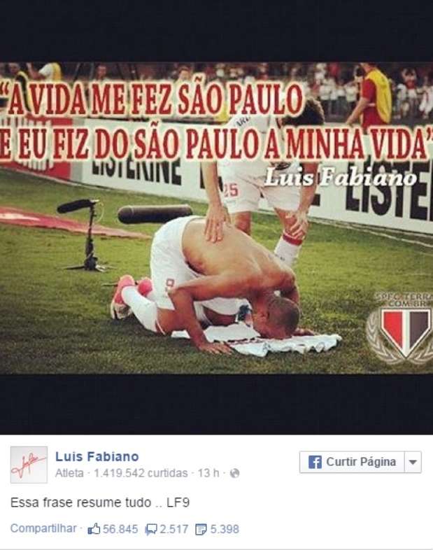 Momentos de Luís Fabiano em 2014