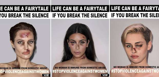 Famosas aparecem machucadas em campanha sobre violência