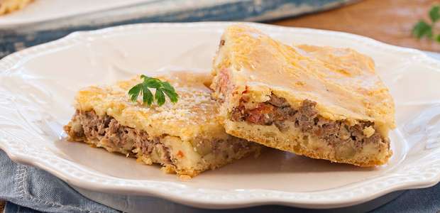 Torta Cremosa de Carne de Liquidificador