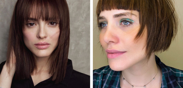 Look novo: Drummond e Colin apostam no fio escuro com franja