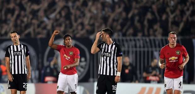 Com gol de pênalti, United vence o Partizan pela Liga Europa