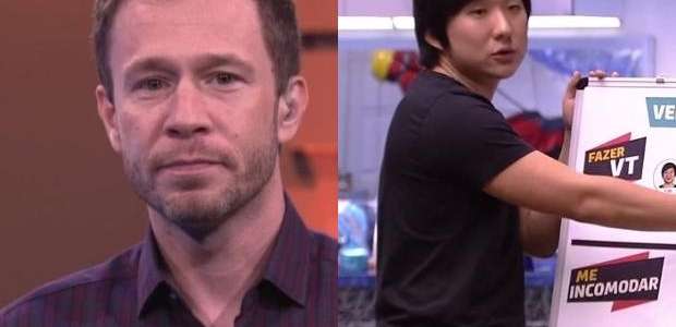 BBB 2020: Tiago Leifert dá patada e corta Pyong ao vivo