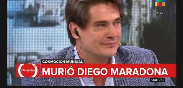 Jornalista chora e perde a voz ao noticiar morte de Maradona
