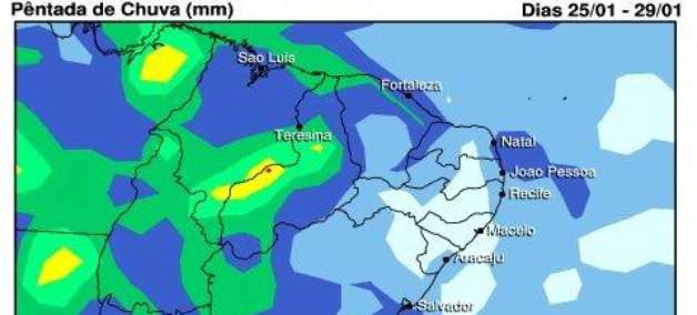 Chuva frequente e volumosa no sul da Bahia