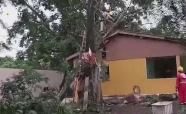 Defesa Civil entrega mais de 700 metros de lona após chuva forte em Cascavel