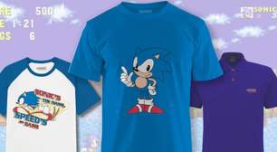 Linha de camisetas Sonic e Sega celebra 30 anos com Tectoy