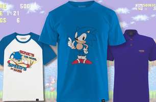 Linha de camisetas Sonic e Sega celebra 30 anos com Tectoy