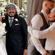 Bell Marques aparece de bandana no casamento do filho e web reage: 'Não abandona a bandana'