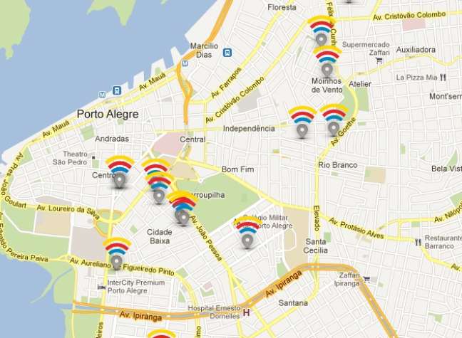 Mapa do Google mostra localização dos bares que participam do projeto