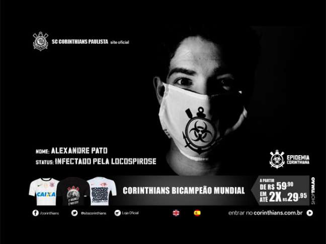 Corinthians anunciou Pato em seu site oficial