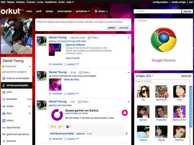 Site de relacionamentos Orkut é popular no Brasil