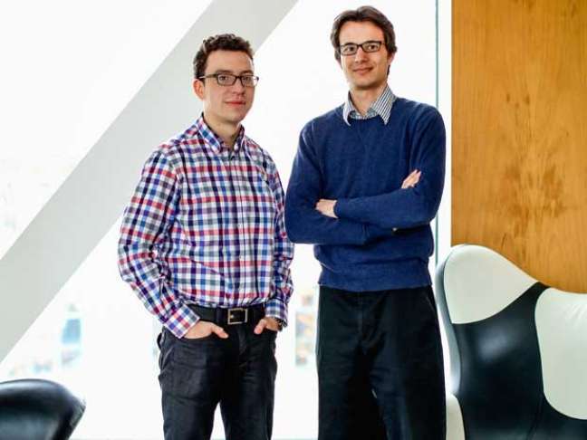 O CEO do Duolingo, Luis von Ahn, e o CTO da empresa, Severin Hacker