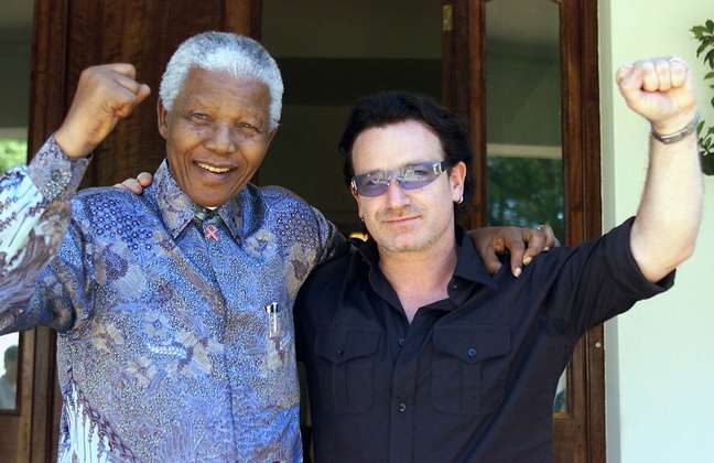 Bono com Nelson Mandela