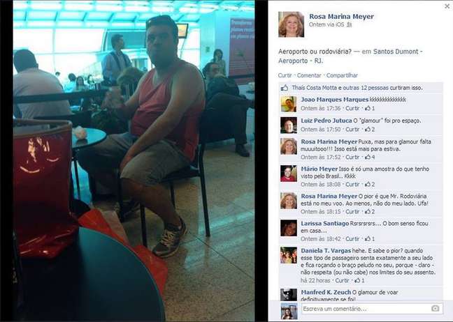 Foto foi postada no perfil da professora no Facebook, mas ganhou repercussão ao ser reproduzido pela página 'Dilma Bolada'