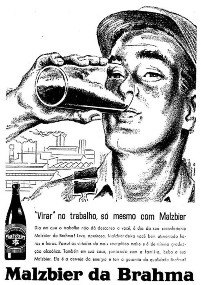 <p>Comercial da Malzbier relacionava cerveja ao ambiente de trabalho</p>
