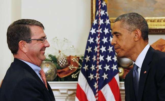 <p>Presidente dos EUA, Barack, Obama anuncia Ashton Carter como novo secretário de Defesa em Washington</p>