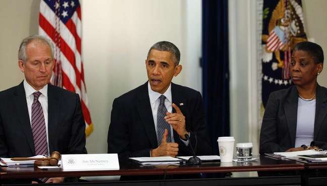 O presidente norte-americano, Barack Obama, fala durante uma reunião do Conselho de Exportação da Presidência, na Casa Branca, em Washington, Estados Unidos, nesta quinta-feira. 11/12/2014