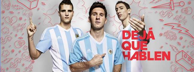 Lamela, Messi e Di María apareceram na campanha do novo uniforme da Argentina