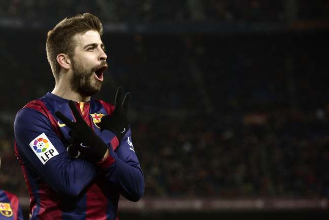 <p>Piqué fez o terceiro gol da vitória do Barcelona</p>