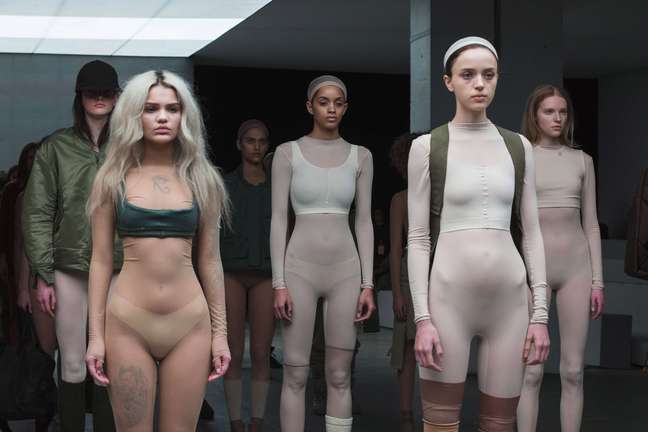 Kanye West apresentou sua coleção no primeiro dia da semana de moda de Nova York