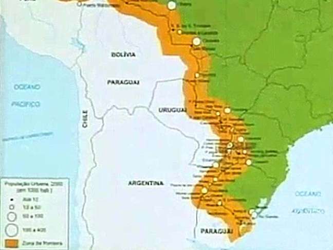 Mapa incorreto traz Bolívia e Paraguai como um país só, além de identificar dois Paraguais