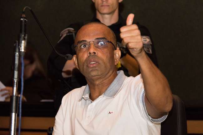 Fernandinho Beira-Mar, durante julgamento no Rio de Janeiro