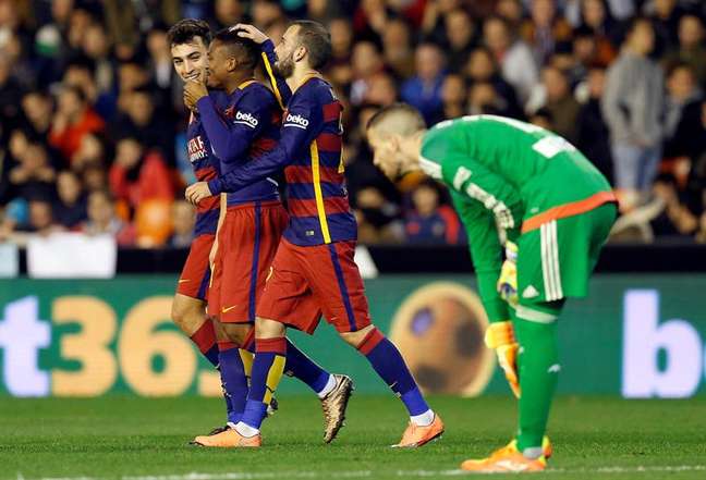 Wilfrid Kaptoum comemora gol marcado pelos reservas do Barcelona