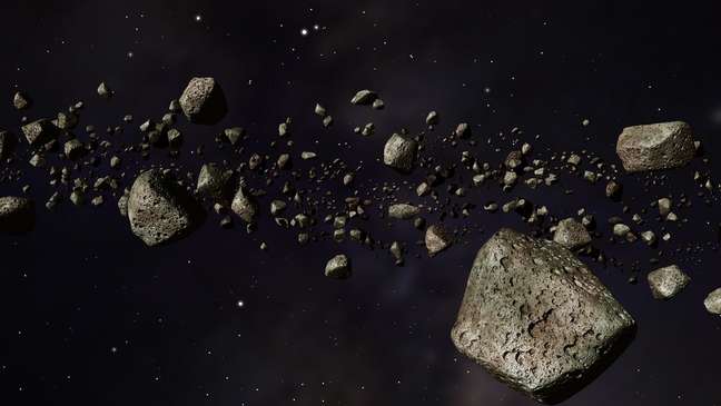 A maior parte dos asteroides fica em cinturões ao redor do Sol