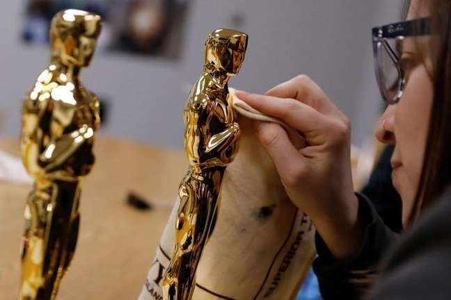 Estatueta do Oscar é finalizada em Nova York 25/01/2018 REUTERS/Shannon Stapleton
