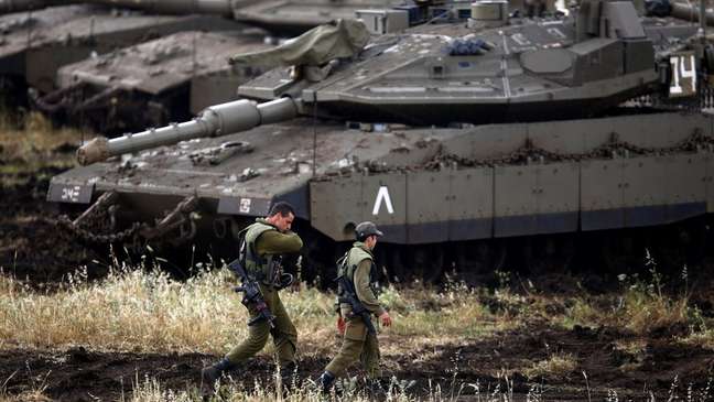 As forças israelenses ocuparam as Colinas de Golã