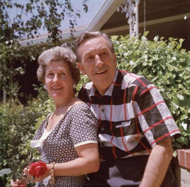 Lillian e Walt Disney (Foto: Reprodução)
