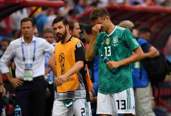 Alemanha é mais uma campeã a cair na fase de grupos da Copa seguinte ao título (Foto: SAEED KHAN / AFP)