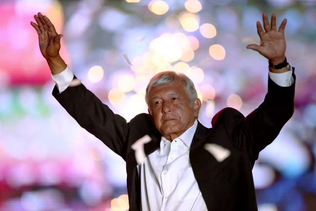 Andrés Manuel López Obrador durante evento na Cidade do México no dia 27/06/2018