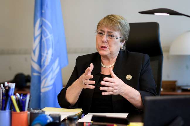 A ex-presidente do Chile Michelle Bachelete, agora alta comissária da ONU para os Direitos Humanos