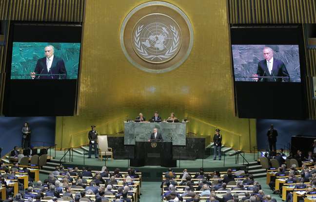 Presidente Michel Temer discursa na Assembleia Geral da ONU, em setembro de 2017
19/09/2017
REUTERS/Lucas Jackson