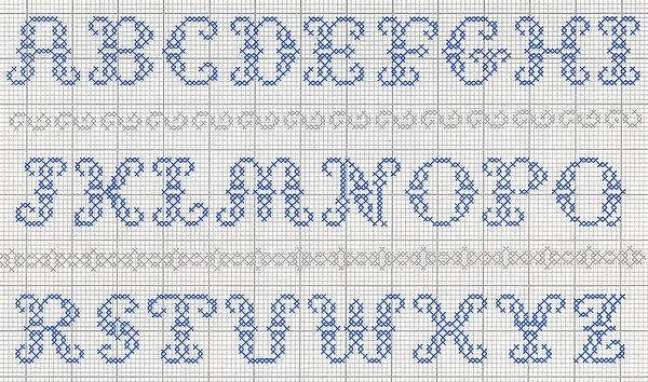 Letras Em Ponto Cruz Borde E Personalize As Suas Pecas