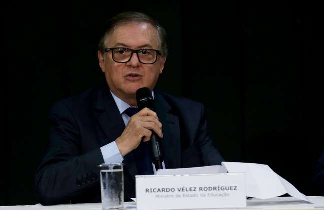 O ministro da Educação, Ricardo Vélez Rodríguez