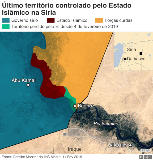 Último território controlado pelo Estado Islâmico na Síria