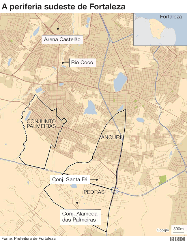 Mapa de Fortaleza