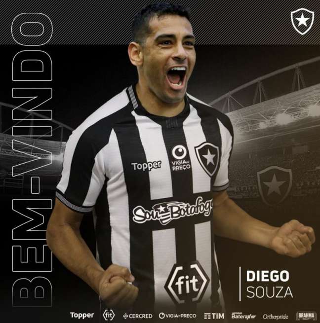 Diego Souza acertou com o Botafogo (Foto: Divulgação / Botafogo)