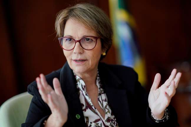 Ministra da Agricultura, Tereza Cristina, durante entrevista à Reuters em Brasília. REUTERS/Ueslei Marcelino