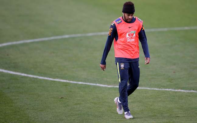 Neymar durante treino da seleção brasileira na Granja Comary, em Teresópolis
04/06/2019
REUTERS/Ricardo Moraes