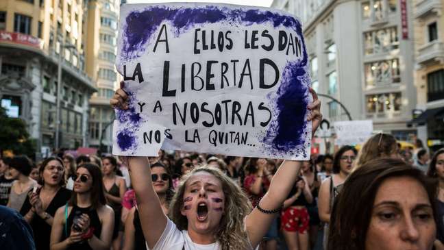 As marchas das mulheres contra a violência de gênero e sentenças judiciais que consideram injustas ganharam mais adesão nos últimos anos na Espanha