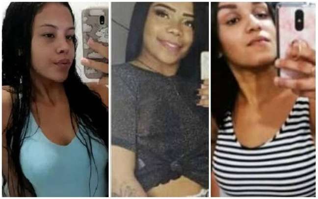 Da esquerda para a direita, as jovens assassinadas em Duque de Caxias: Stefani Rocha Moraes, Ingrid Rocha de Souza e Andressa Soares Lima Domingos