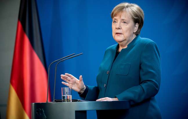 Chanceler da Alemanha, Angela Merkel
22/03/2020
   Michel Kappeler/Pool via REUTERS/File Photo