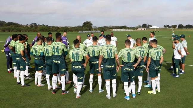 Palmeiras anunciou redução salarial acordada com os jogadores (Foto: Cesar Greco/Agência Palmeiras/Divulgação)