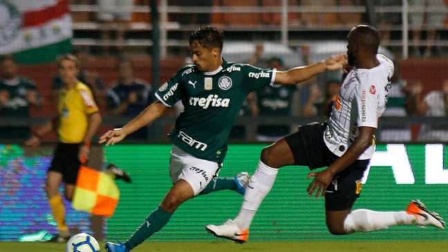 Corinthians e Palmeiras empataram por 1 a 1 no último Dérbi, em 9 de novembro (Cesar Greco/Agência Palmeiras)
