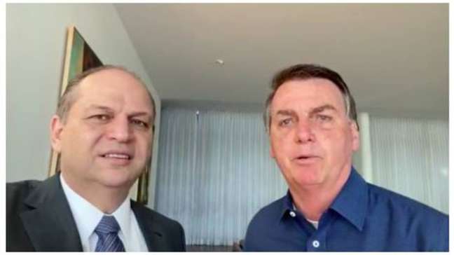 Ricardo Barros, líder do governo na Câmara, e o presidente Jair Bolsonaro