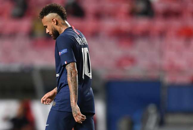 Neymar na partida do PSG contra o Bayern de Munique pela Liga dos Campeões 2019/20